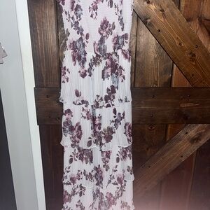 Socialite Pink and Purple Smocked Dress